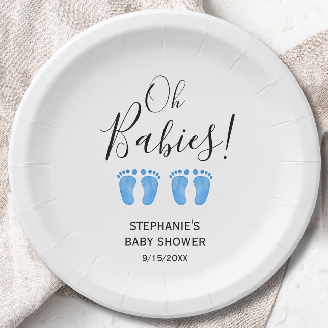 Babydusche von Twin Boys Pappteller (Von Creator hochgeladen)