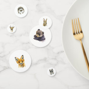 Babydusche von Woodland Animals Anschrift Konfetti