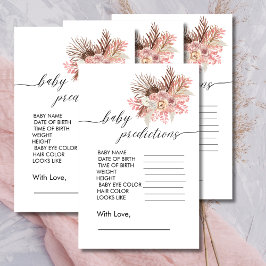 Babydusche Vorhersage Boho Dusty Rose Floral