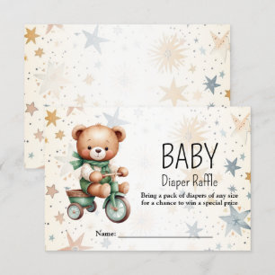 Babydusche Wasserfarbe Teddy Bear Party Begleitkarte