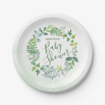 Babydusche Wasserfarbenwelt Wreath