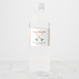 Babydusche Wasserflasche-Etikett | Boho Chic