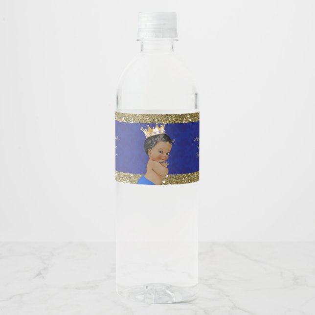 Babydusche Wasserflaschen Labels, Royal Baby Dusch (Vorderseite)