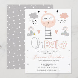 Babydusche Weg zum Mond Oh Baby Einladung