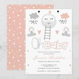 Babydusche Weg zum Mond Oh Baby Einladung