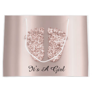 Babydusche Wenig Es ist eine Rose für Mädchennam Große Geschenktüte