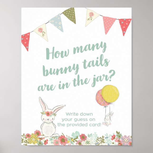 Babydusche Wie viele sonnige Schwänze sind im Jar Poster (Vorne)