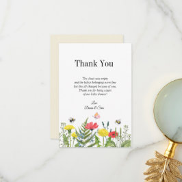Babydusche Wildblume Dankeskarte