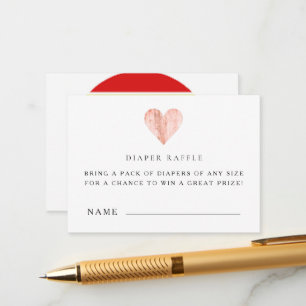 Babydusche-Windeln-Raffelkarten Begleitkarte