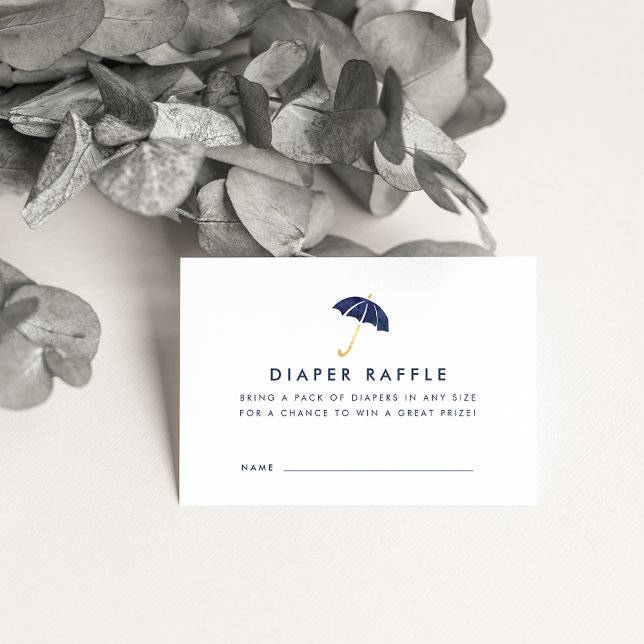 Babydusche-Windeln-Raffelkarten | Marine Begleitkarte (Von Creator hochgeladen)