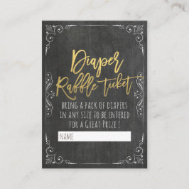 Babydusche Windeln Raffle Ticket Blumenhalskarte Begleitkarte