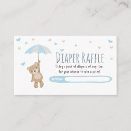 Babydusche Windelwanne Teddy Bear Blue Begleitkarte
