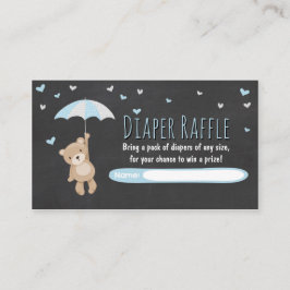 Babydusche Windelwanne Teddy Bear Blue Begleitkarte