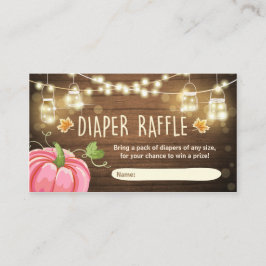 Babydusche Windelwaschkarte Rustikale Pumpkin Begleitkarte