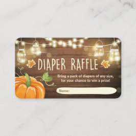 Babydusche Windelwaschkarte Rustikale Pumpkin Begleitkarte