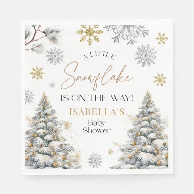 Babydusche Winter Wonderland Serviette (Vorderseite)