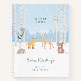 Babydusche | Winterwald Gästebuch Notizbuch