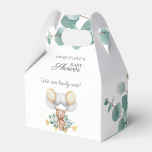 Babydusche Woodland Bärenballoons frühzeitig abwar Geschenkschachtel