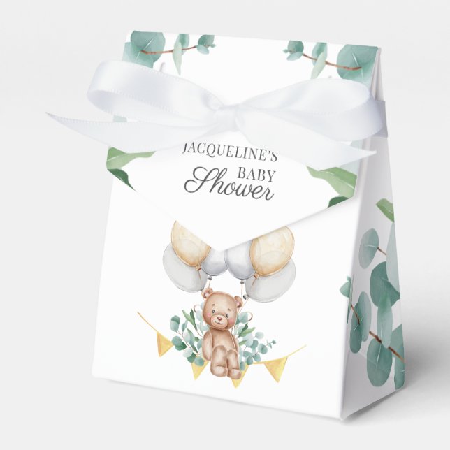 Babydusche Woodland Bärenballoons frühzeitig abwar Geschenkschachtel (Vorderseite)