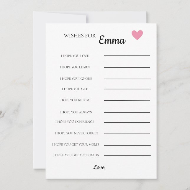 Babydusche - Wünsche (Vorderseite)