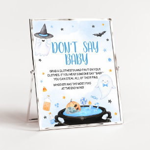 Babydusche zu Halloween, sagt kein Baby Poster
