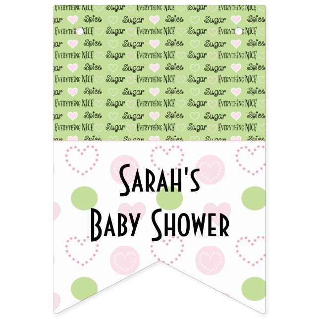 Babydusche "Zucker und Gewürze", Frack-Banner Wimpelkette (Sechzehnte Fahne)