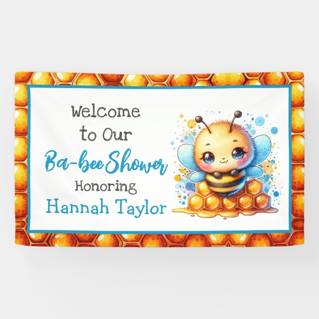 Babydusche zum Thema Honigbiene Banner (Horizontal)