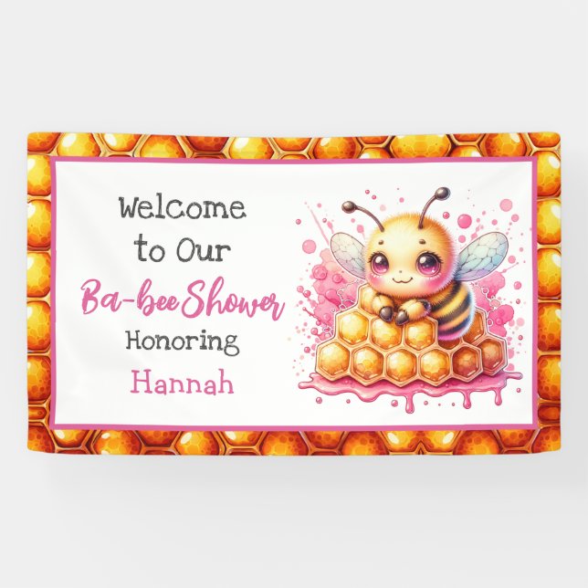 Babydusche zum Thema Honigbiene Banner (Horizontal)