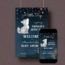 Babydusche zum Thema "Kleiner Wolf" - Begrüßungsze Poster