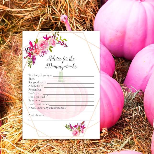 Babyduschempfehlung für Mommy to Be Pumpkin Floral Einladung (Von Creator hochgeladen)