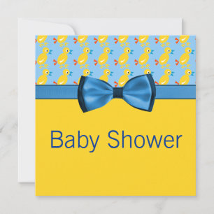 Babyduschen in Gelb- und Blauer Babydusche Einladung