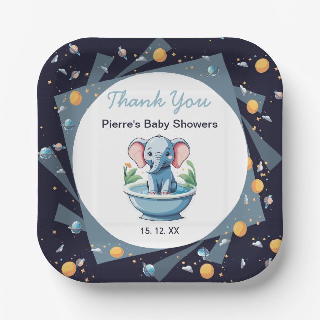 Babyduschen Pappteller (Vorderseite)