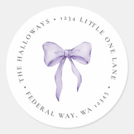 Babyduschenaufkleber für den Lavendel Runder Aufkleber