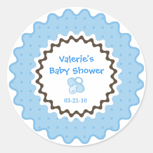 Babyduschenaufkleber/Gastgeschenk Runder Aufkleber (Vorderseite)