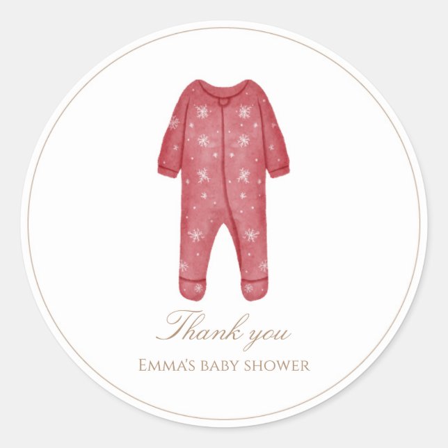 Babyduschenaufkleber Runder Aufkleber (Vorderseite)