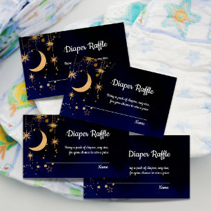Babyduschenduschkarten für Mond und Stars Begleitkarte