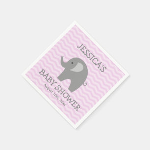 BABYduschenservietten des niedlichen rosa Zickzack Serviette
