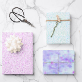 Babyduschenwrapping-Papier - Flachblatt-Set 3 Geschenkpapier Set