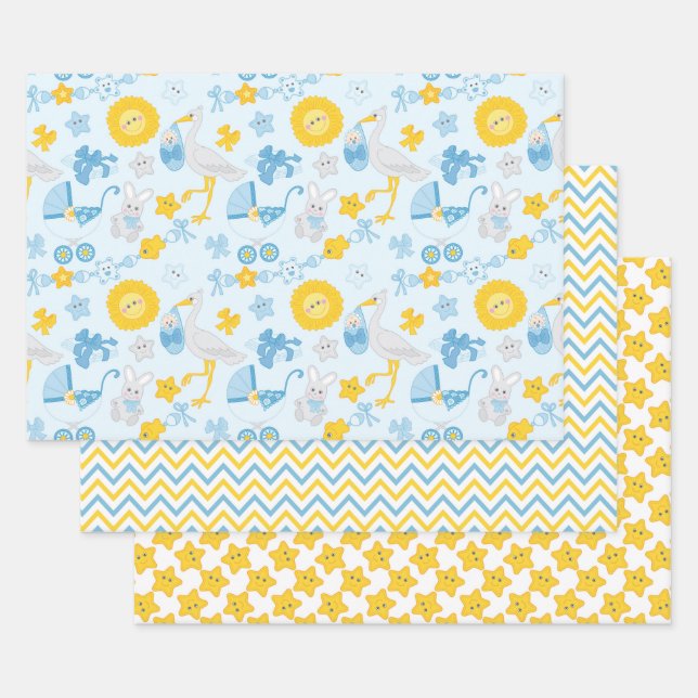 Babyduschenwrapping Papier Set 3 (Set)