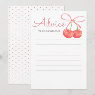 Babyduschkarte für Cherry und Rosa Ribbon Einladung