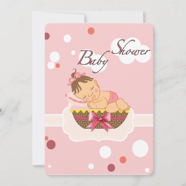 Babyduschkarte für Mädchen Einladung (Vorderseite)