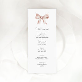 Babyduschkarte mit staubfarbenem rosa Bug Menükarte