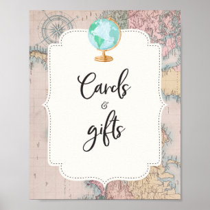 Babyduschkarten für Reisen und Tafelschild Poster