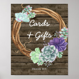 Babyduschkarten Geschenke Schilder rustikale Sukku