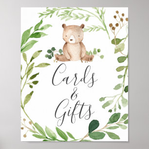 Babyduschkarten und Geschenke Unterschrift Poster