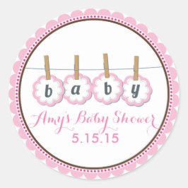 Babyduschklebekleber Runder Aufkleber