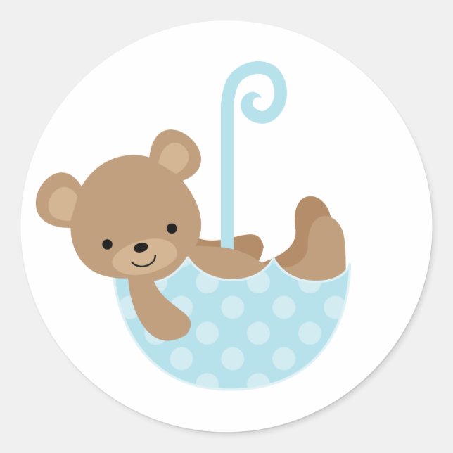 Babyduschkleber Runder Aufkleber (Vorderseite)