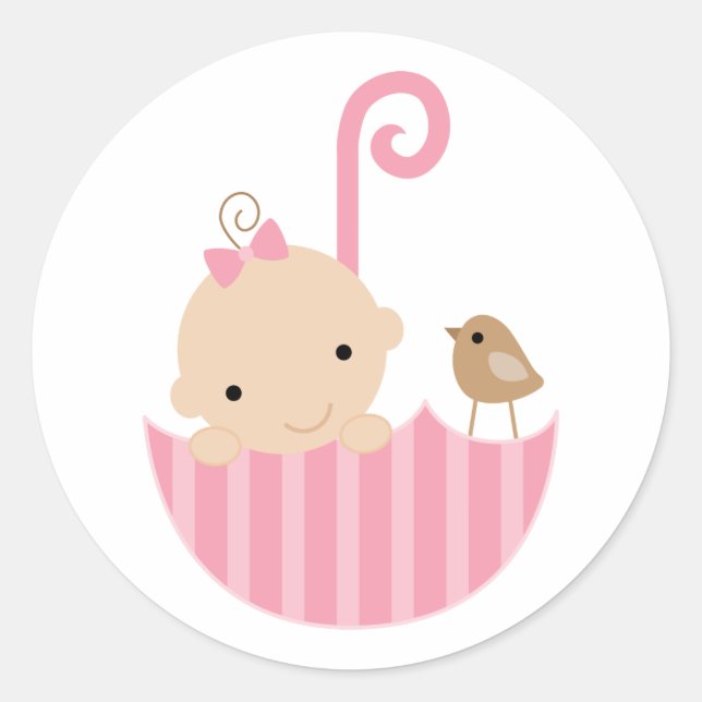 Babyduschkleber Runder Aufkleber (Vorderseite)