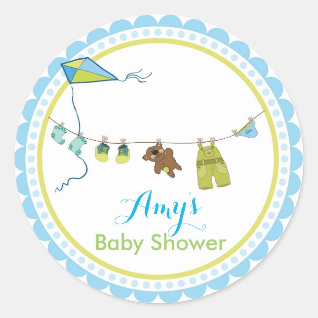 Babyduschkleber Runder Aufkleber (Vorderseite)