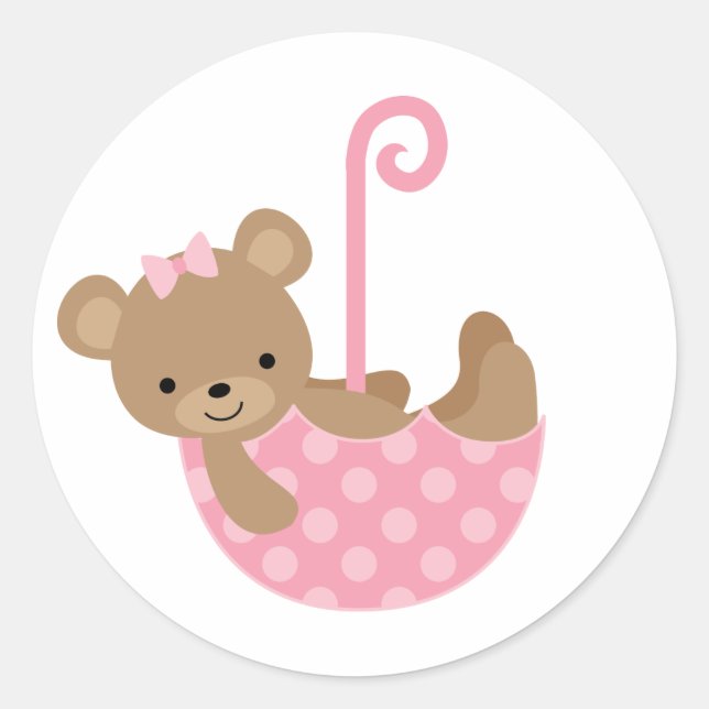 Babyduschkleber Runder Aufkleber (Vorderseite)